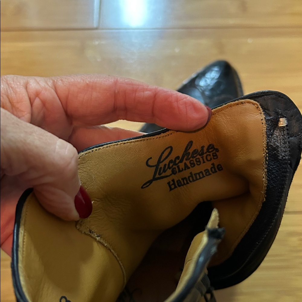 Lucchese Midnight Black Ankle Booties